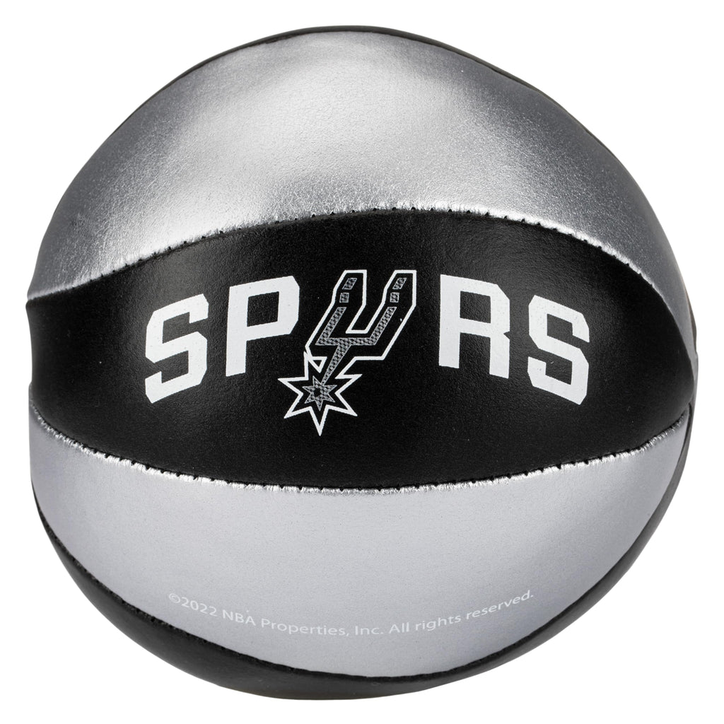 Franklin Sports Nba San Antonio Spurs Toy Basketballs - 2 Pack Of Kids Soft Mini Basketballs For Over The Door + Indoor Hoops -
