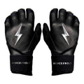 BRUCE BOLT Chrome Series Long Cuff Black Batting Glove - Black Small