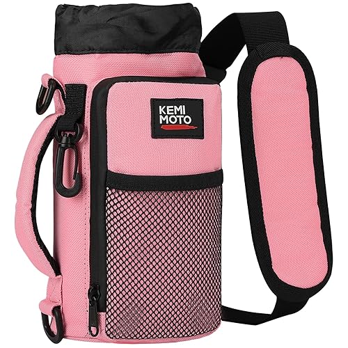 Kemimoto Water Bottle Holder Bag, Water Bottle Carrier With Adjustable Shoulder Strap, Water Bottle Pouch Holder For Hiking, Cam