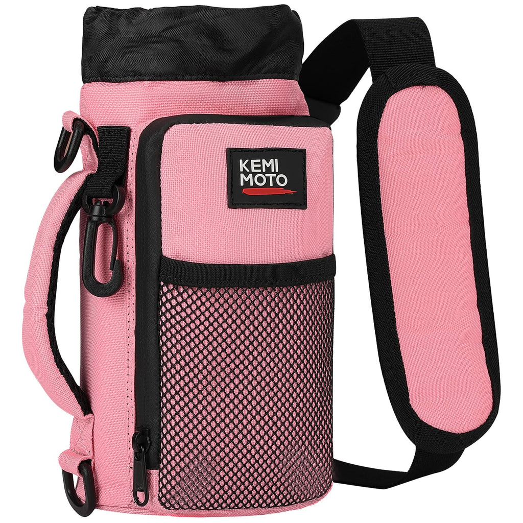 Kemimoto Water Bottle Holder Bag, Water Bottle Carrier With Adjustable Shoulder Strap, Water Bottle Pouch Holder For Hiking, Cam