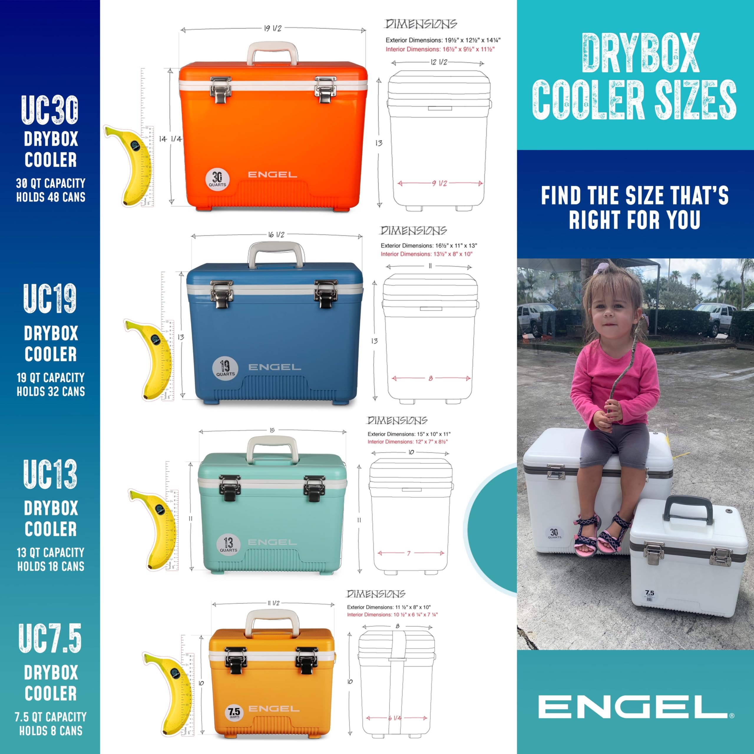 Engel Uc30 30Qt Leak-Proof, Air Tight, Drybox Cooler And Hard Shell Lunchbox For Men And Women In Tan