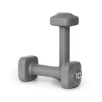 Tone Fitness 10 lb Neoprene Dumbbell Pair for Home Workouts - Non-Slip Design - Gray