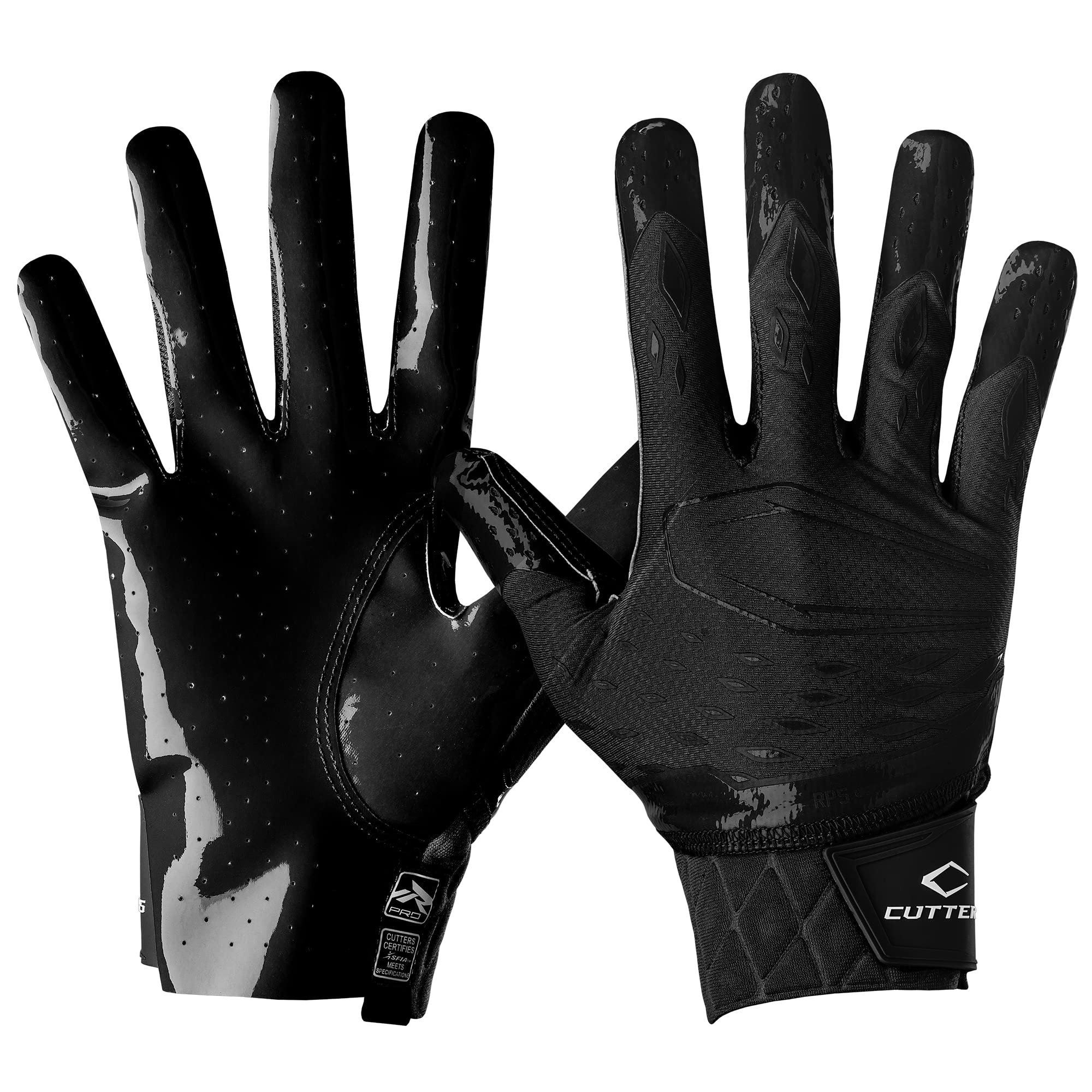 Cutters Rev Pro 5.0 Receiver Gloves Solid Black M