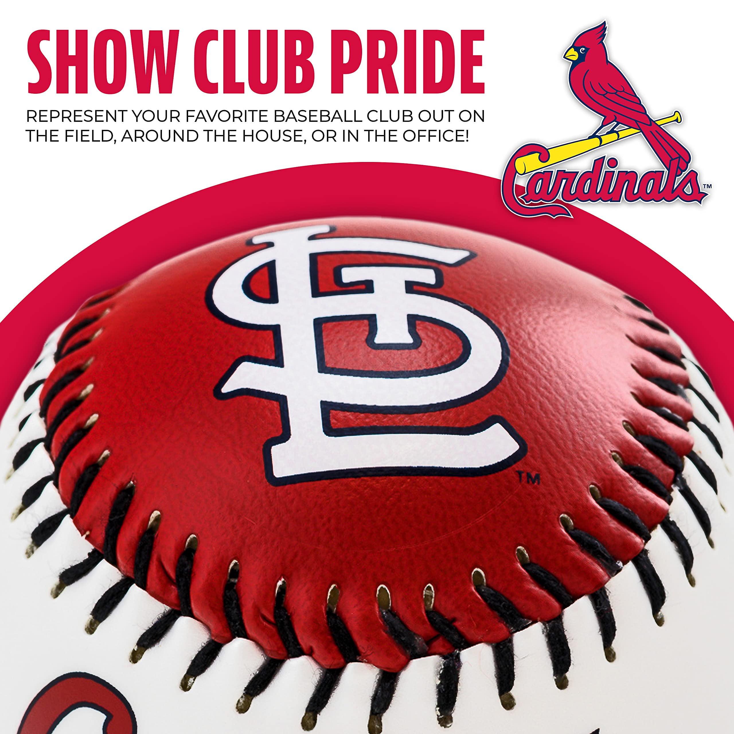 Franklin Sports St. Louis Cardinals Mlb Team Baseball - Mlb Team Logo Soft Baseballs - Toy Baseball For Kids - Great Decoration