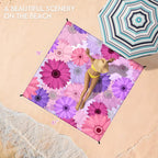 Bydoll Beach Blanket Waterproof Sandproof Daisy 78''  81'' 1-5 Adults Oversized Lightweight Large Picnic Mat Waterproof Sandproo