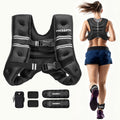 PACEARTH Weighted Vest,6lb/8lb/10lb/12lb/16lb/20lb/25lb/30lb Weight Vest with Reflective Stripe, Body Weight Vests for Women, Me