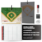 Powernet Magnetic Baseball Softball Lineup Coaching Board Double Sided With Fence Clip 2 Dry Erase Markers Weatherproof Sealed E
