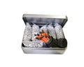 Fire Starter Kit - 6 Magnesium Shaving Packs + Waterproof Windproof Matches in Metal Tin - Emergency Fire Making Kit for Camping