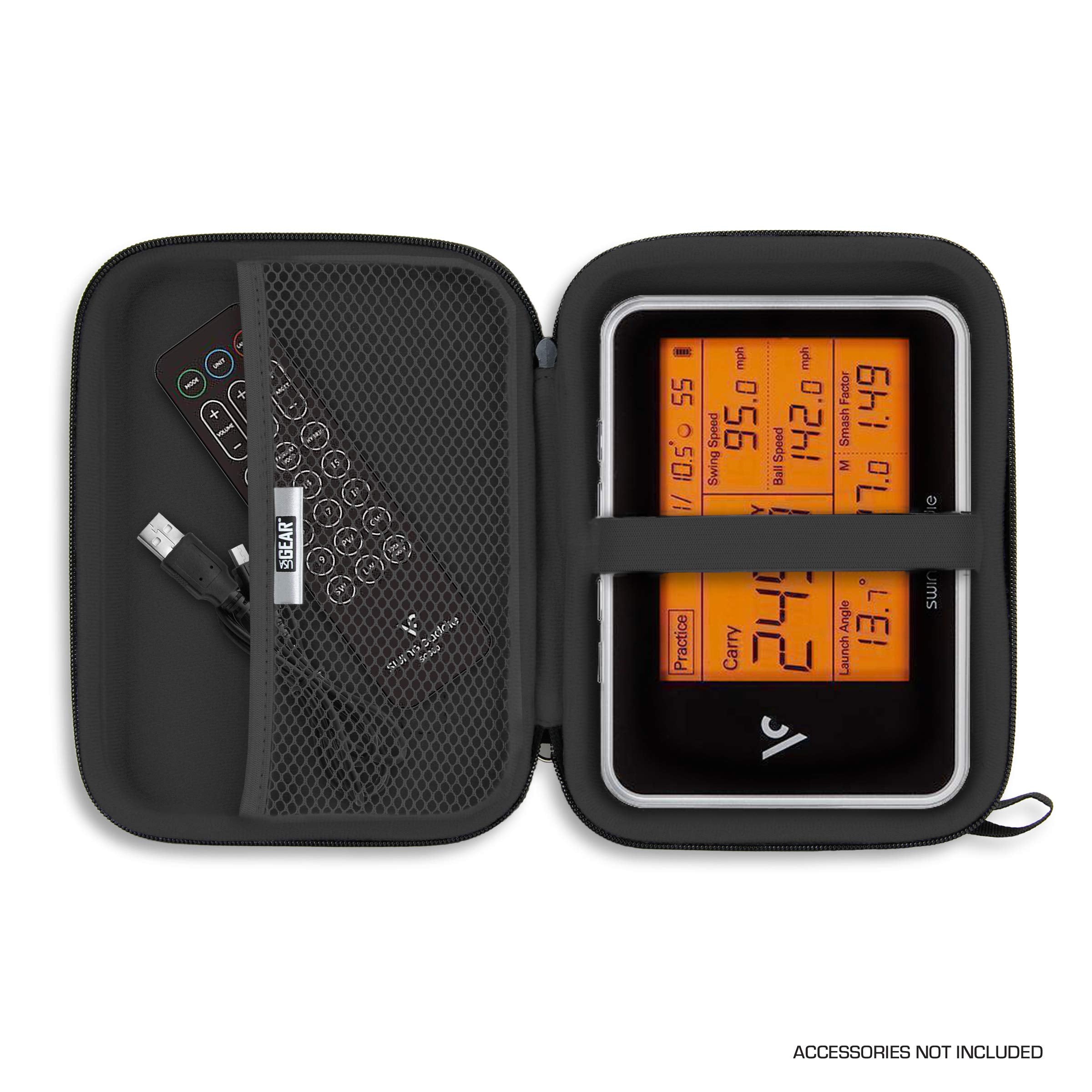 Usa Gear Golf Launch Monitor Case, Swing Caddie Hard Case With Scratch Resistant Interior, Water Resistant Exterior - Compatible