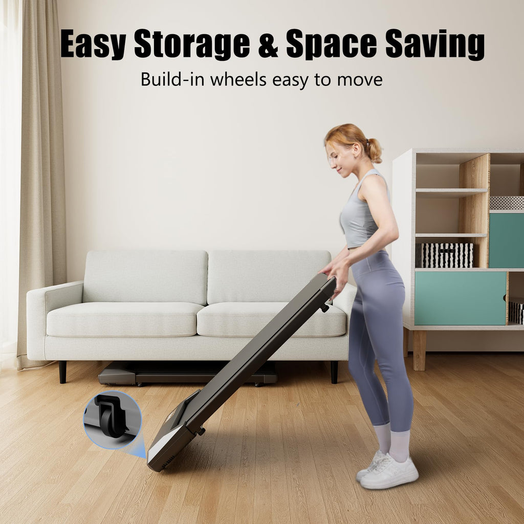 Superun Walking Pad For Home Office, 3 In 1 Under Desk Treadmill With Double Shock Absorption, Walking Treadmill Pad With Smart