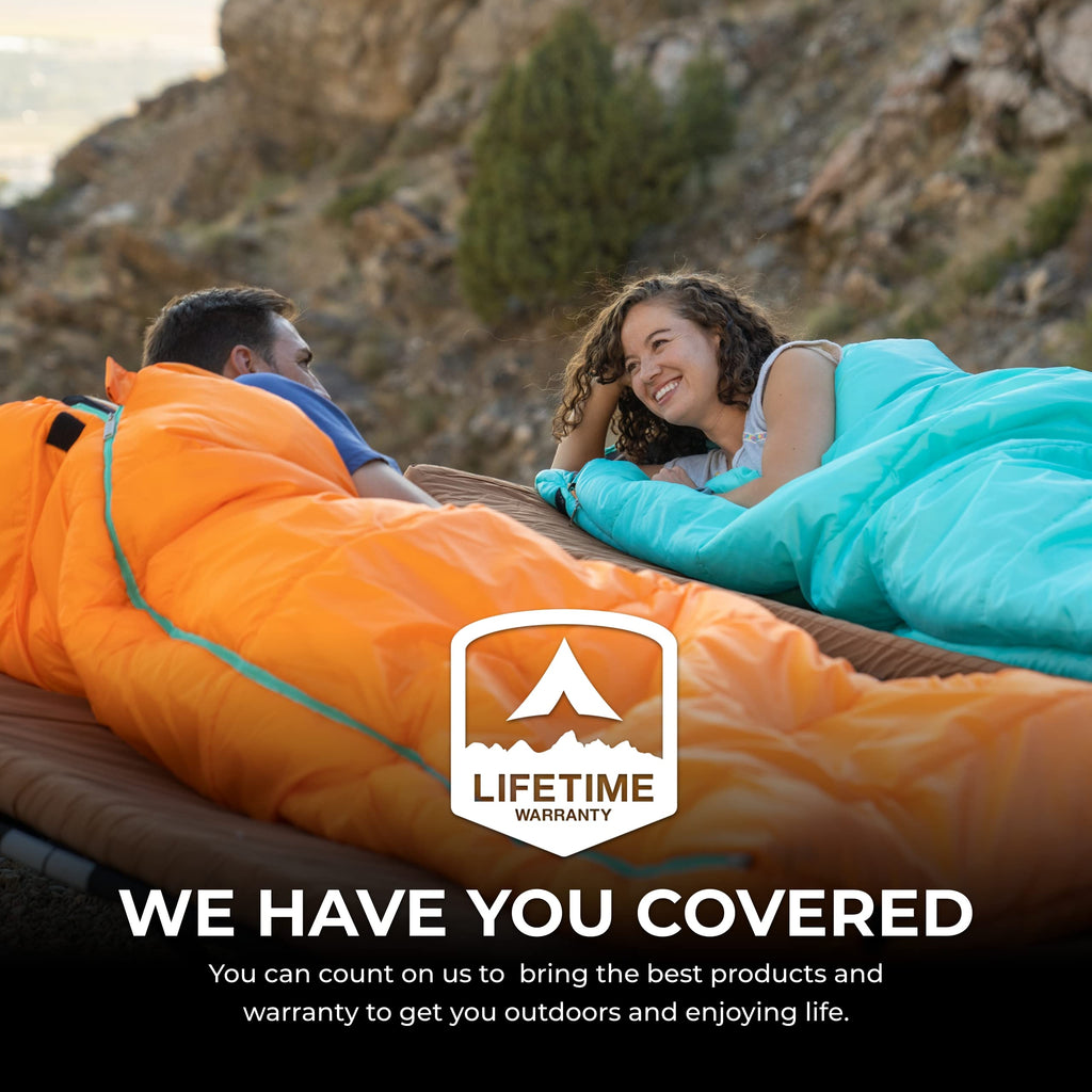 Teton Sports Celsius Regular Sleeping Bag; Great For Family Camping, Brown Poly Liner, Right Zip , 80 X 33-Inch