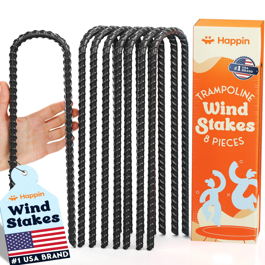 Happin 12 Inch Heavy Duty Ground Anchors, Garden Stakes U Hook, Tent Stakes Heavy Duty, Chain Link Fence Anchors, Ground Anchors