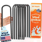Happin 12 Inch Heavy Duty Ground Anchors, Garden Stakes U Hook, Tent Stakes Heavy Duty, Chain Link Fence Anchors, Ground Anchors