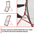 Rukket 4X7Ft Lacrosse Rebounder Pitchback Training Screen, Practice Catching, Throwing, And Shooting