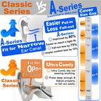 Waterdam Swimming Ear Plugs Great Waterproof Ultra Comfy Earplugs Prevent Swimmers Ear (Size 0: Baby 0-1 Year (Orange))