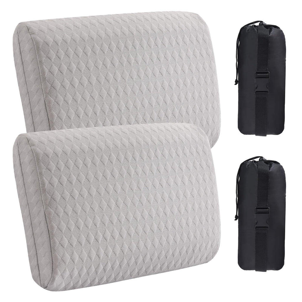 Enitya 2 Pack Camping Pillow With Washable Cover - Travel Essentials, Memory Foam Backpacking Pillow, Portable For Camping, Air