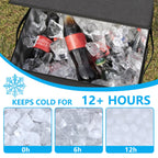 Cooler With Wheels And Handle, 50 Can Rolling Cooler, Portable Collapsible Soft Cooler With Wheels, Leakproof Insulated Wheeledc