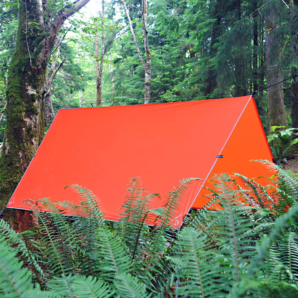 Aquaquest Survivor High Visibility Tarp - Portable Safety Shelter Or Emergency Rain Fly - Disaster Preparedness Must Haves For H
