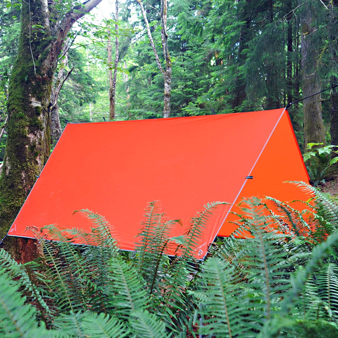 Aquaquest Survivor High Visibility Tarp - Portable Safety Shelter Or Emergency Rain Fly - Disaster Preparedness Must Haves For H