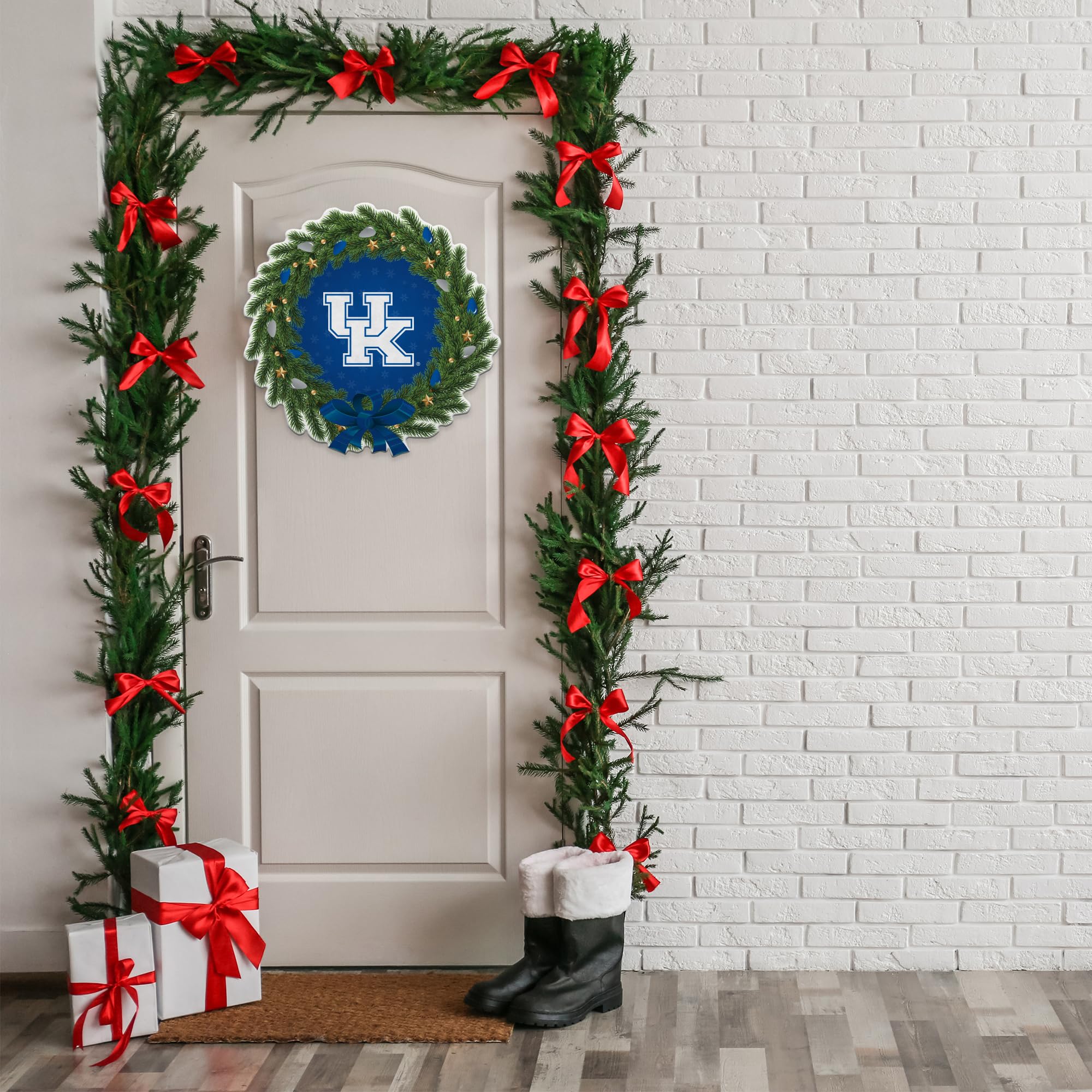 Rico Industries Ncaa Kentucky Wildcats Wreath Shape Cut Pennant - Home And Living Room D  Cor - Soft Felt Ez To Hang, 18X0.10X18