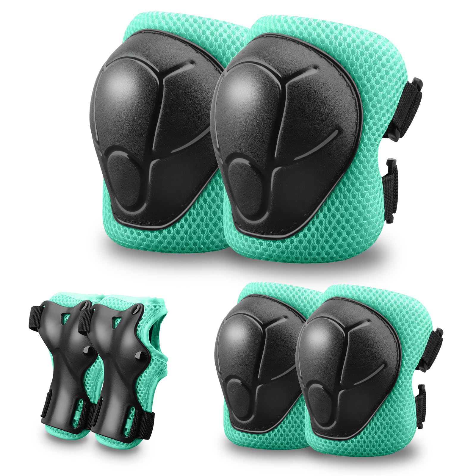 Kids Protective Gear Set Knee Pads for Kids 3-14 Years Toddler Knee and Elbow Pads with Wrist Guards 3 in 1 for Skating Cycling 