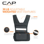 Cap Barbell Women'S Weighted Vest, 30 Pound, Black
