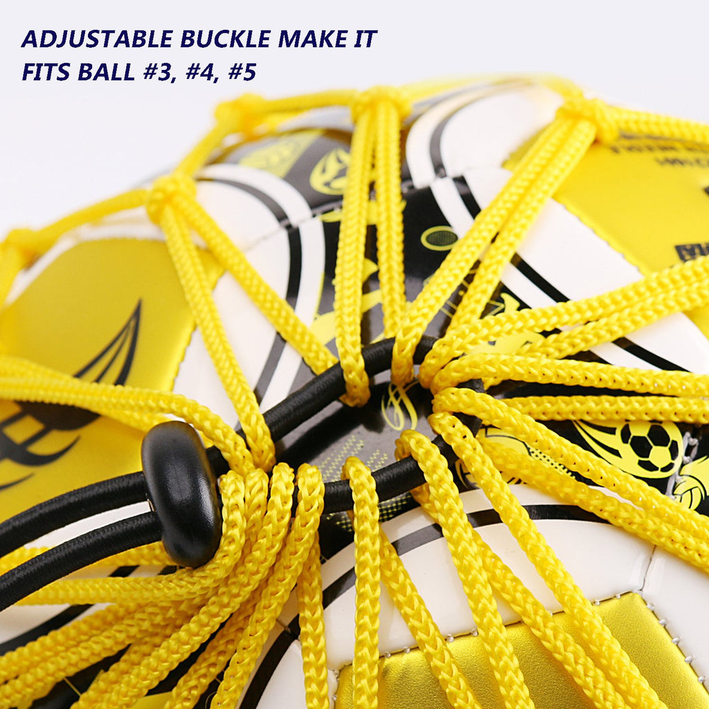 Podiumax Hands-Free Soccer Kick/Throw Trainer, New Ball Locked Net Design, Adjustable Waist Belt & Cord Suit For All Levels (Fit