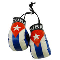 Cuba Country Flag Mini Boxing Gloves To Hang Over Your Automobile Mirror New