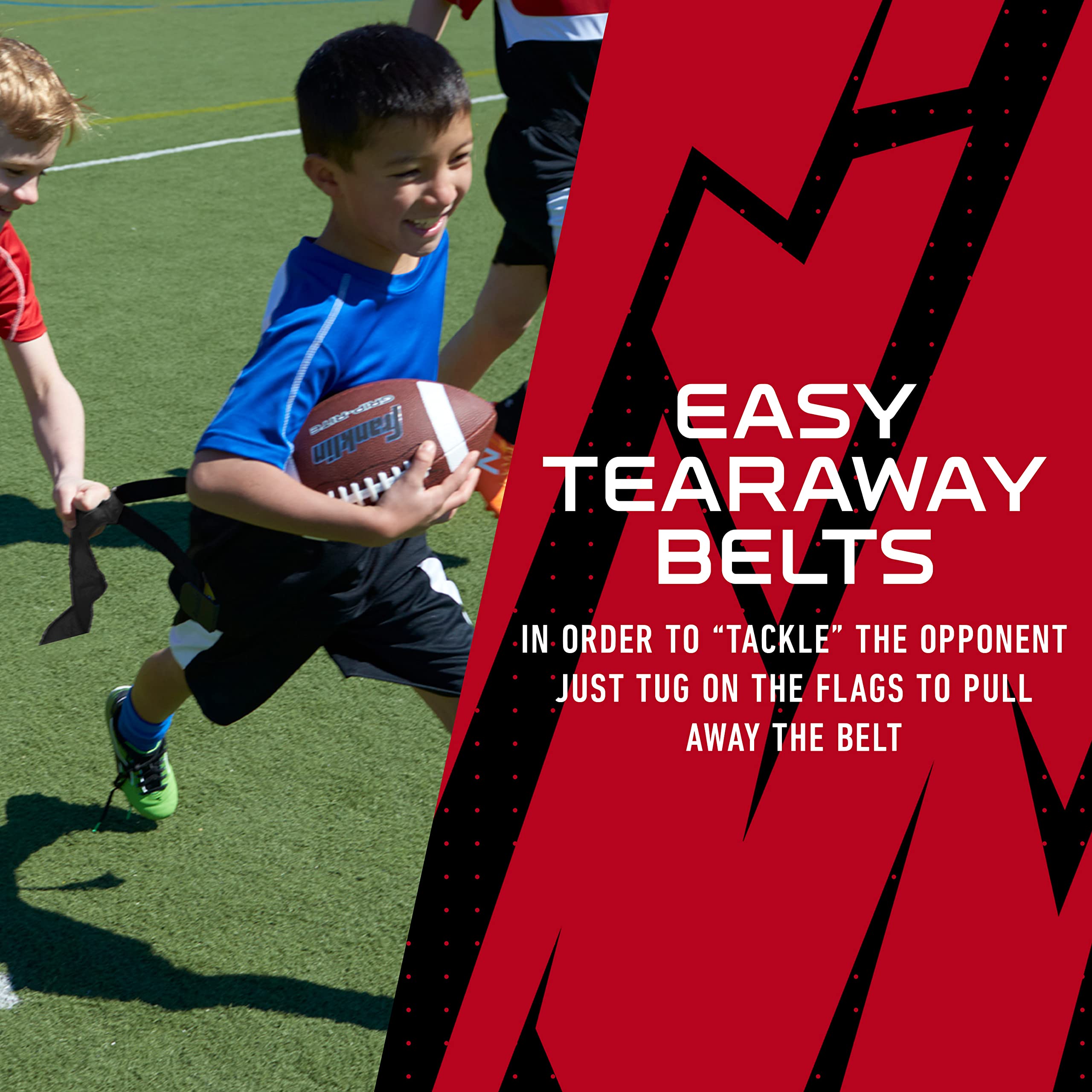 Franklin Sports Nfl Atlanta Falcons Flag Football Sets - Nfl Team Flag Football Belts And Flags - Flag Football Equipment For Ki