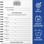 Ultimate Gym Workout Log Book, Xl A5 Exercise, Fitness And Training Diary & Journal - 100 Page With Exercise, Cardio & Notes Sec