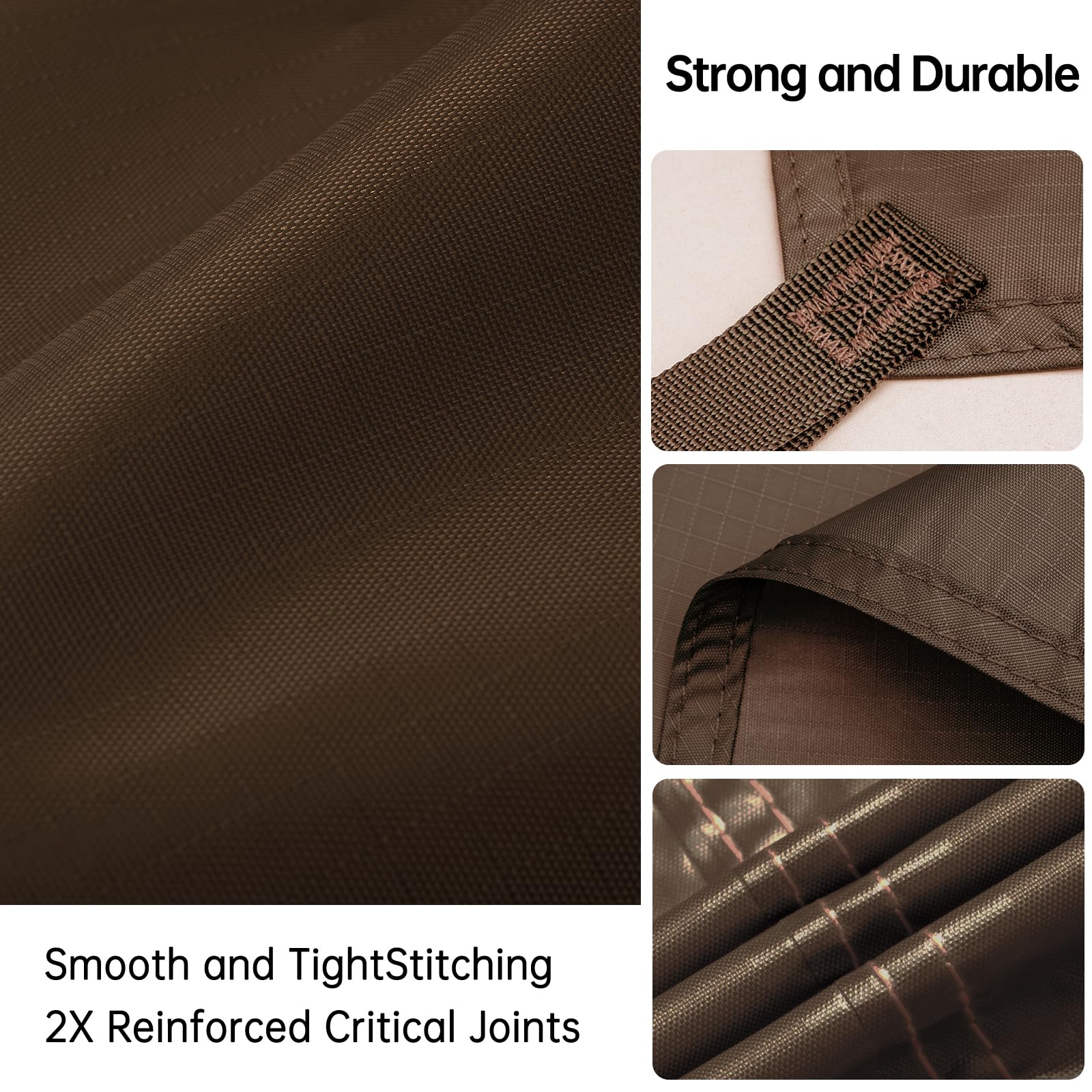 Free Soldier Camping Tarp Waterproof Portable Multifunctional Outdoor Traveling Awning Backpacking Shelter Rain Tarp (Taupe 10