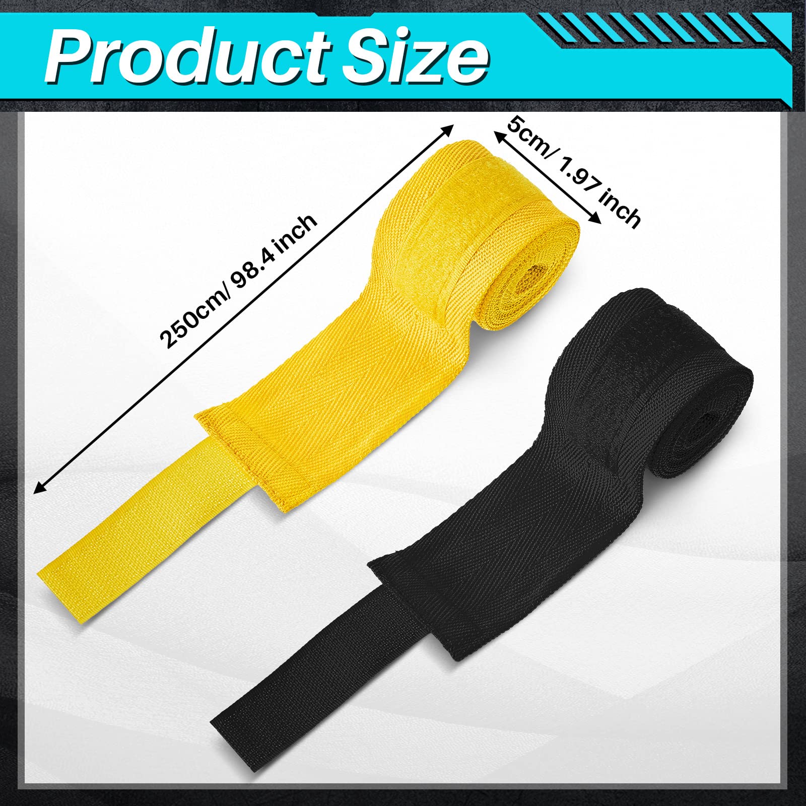 Junkin 12 Pairs 2.5 Meter Boxing Hand Wraps Sports Hand Wraps For Mma Boxing Stretch Mexican Style Hand Wraps For Men Women Mart