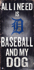 Fan Creations MLB Detroit Tigers Unisex Detroit Tigers Baseball and My Dog Sign, Team Color, 6 x 12