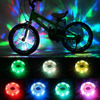 Daway Rechargeable Bike Wheel Lights - A16 Cool Led Kids Bicycle Spoke Lights, 2 Tire Pack, Safety Hub Accessories For Boys Girl