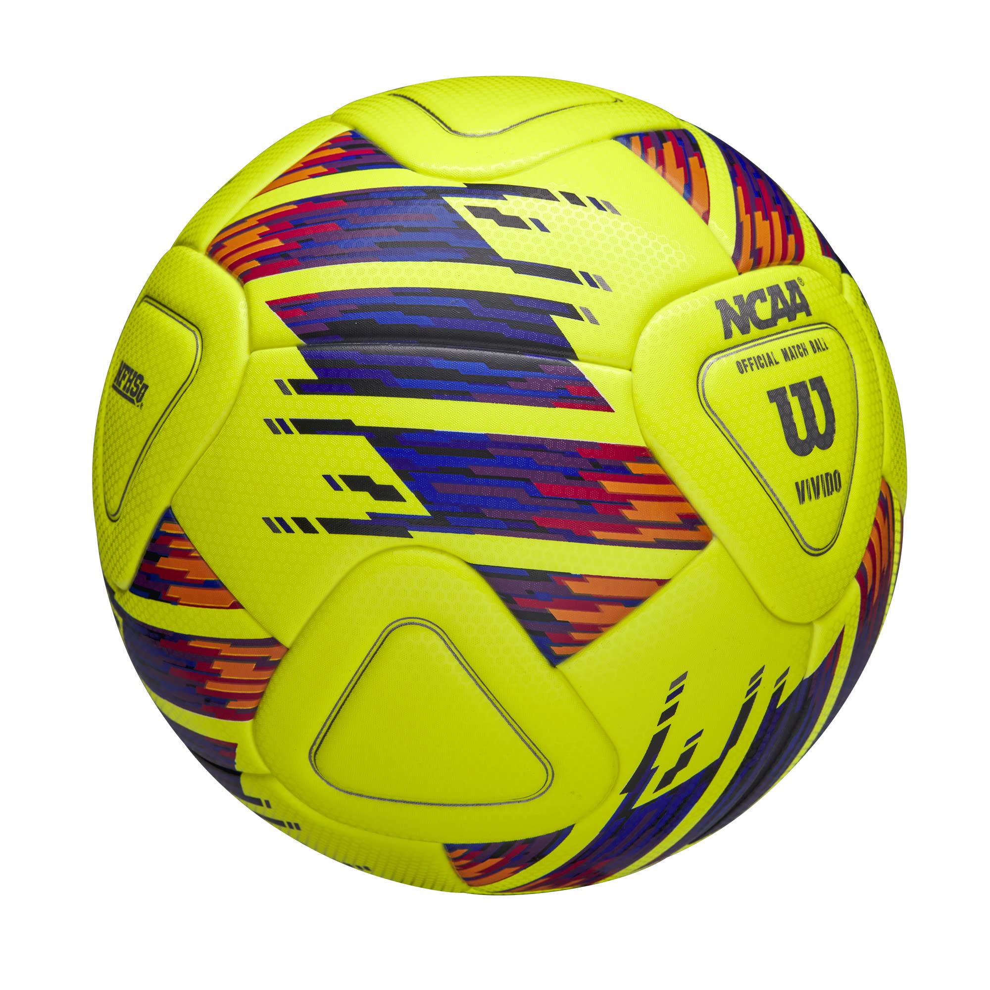 Wilson Ncaa Vivido Match Soccer Ball - Size 5, Yellow/Orange/Purple