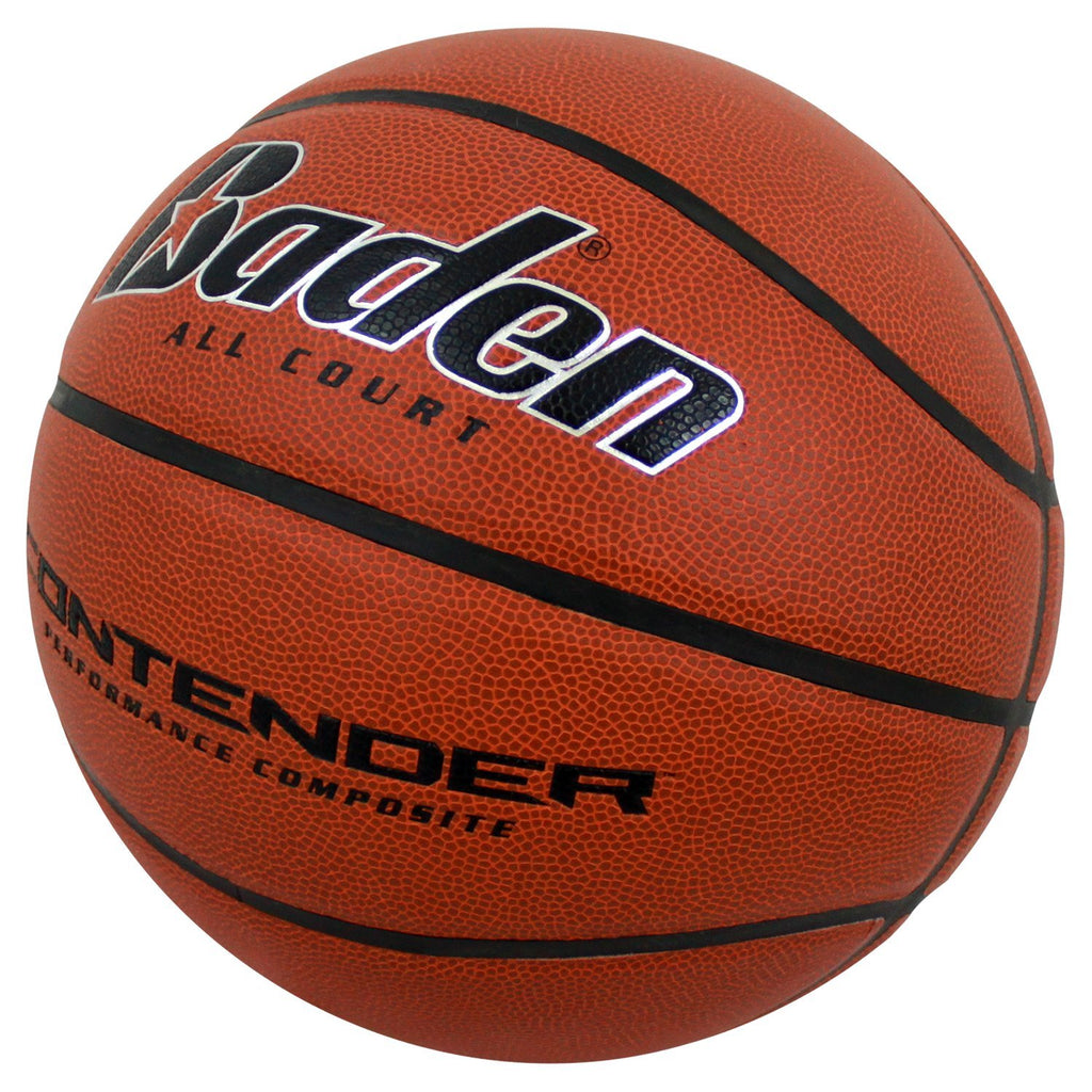 Baden Contender Indoor-Outdoor Basketball | Official Size 7, 29.5-Inch Mens Basketball With Durable Composite Cover, Orange Colo