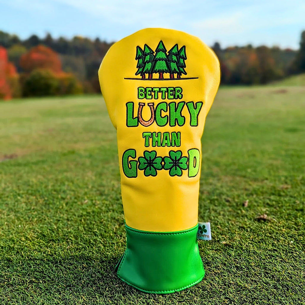 Foretra - Limited Edition Better Lucky Than Good - Driver Head Cover - Tour Quality Golf Club Cover - Style And Customize Your G