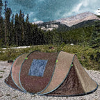 Hui Lingyang 4 Person Easy Pop Up Tent, 9.5X6.6X52'', Waterproof Automatic Setup, 2 Doors-Instant Family Tents For Hiking, Campi