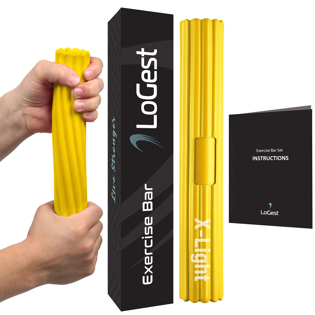 X-Light Logest Twist Hand Exerciser Bars - Flexible Bar Strengthener - Tennis Elbow, Golfer'S Elbow, Tendonitis, Wrist, Forearms
