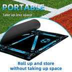 Soccer Mat Training,Soccer Training Equipment Improve Strength,47.3 * 31.5In Coordination And Agility,Anti-Slip Silent Absorptio