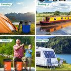 Portable Toilet Seat For 5 Gal Buckets, Camping Toilet With Lid For Adults, Snap-On Toilet Seat For Outdoor, Camping, Hiking, Em