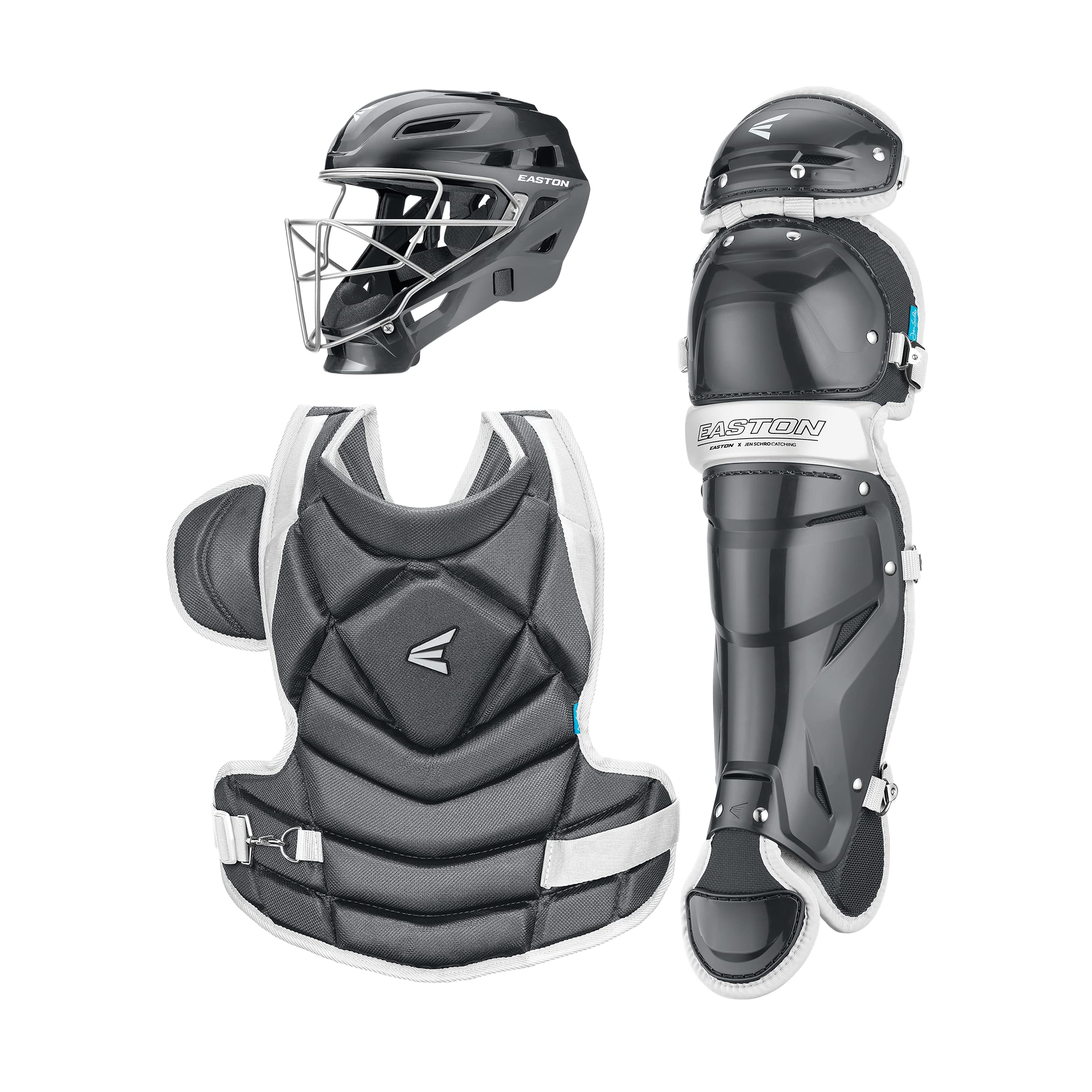 Easton | The Fundamental By Jen Schro Fastpitch Softball Catcher'S Equipment | Box Set | Nocsae Certified | Large Ages 15+ | Cha