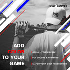 Bg Bender Golf Glove  Wear On Left  (Black Bones, Mens Medium)