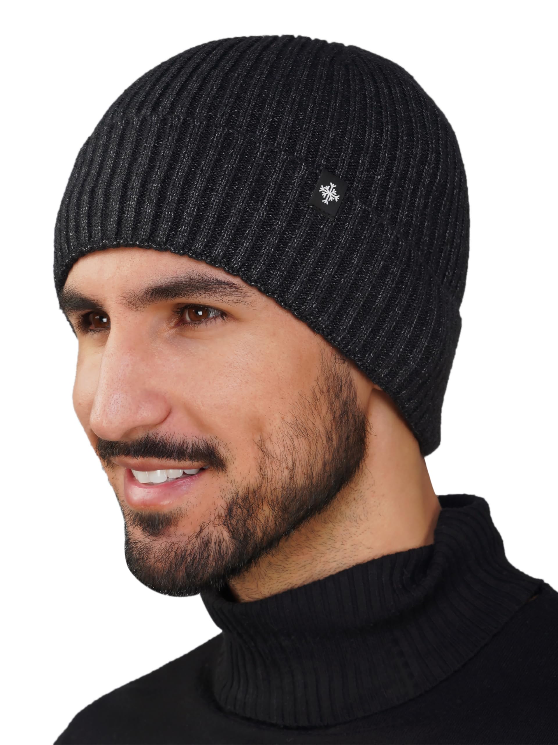 Isweven Mens Womens Woolen Winter Knit Cozy Cap, Cold Weather Beanie Hat Unisex Free Size (Wc4208C, Grey)