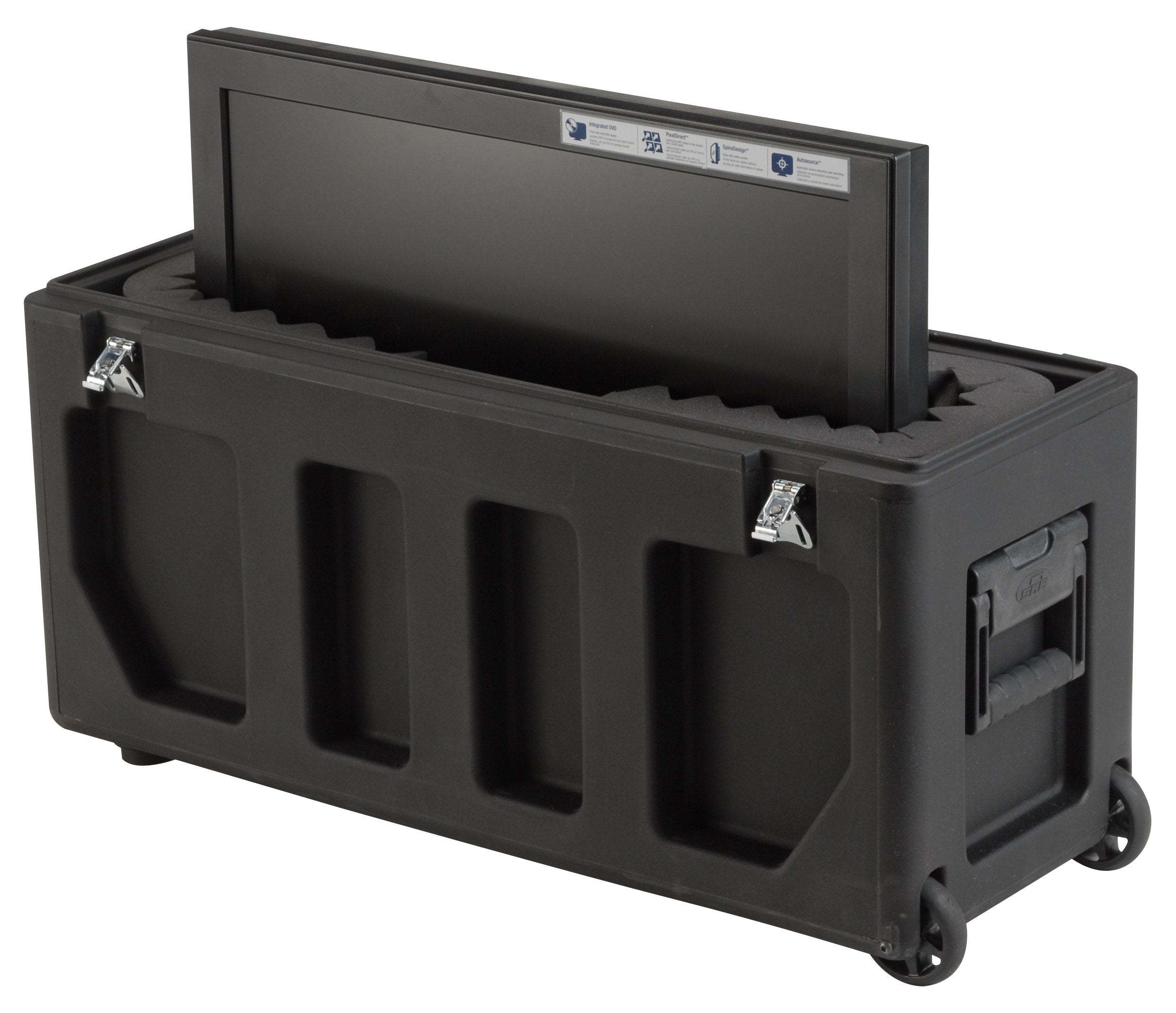 Skb Equipment Case, Roto-Molded Lcd Case Fits 20 - 26 Screens, Universal Foam Pad Set