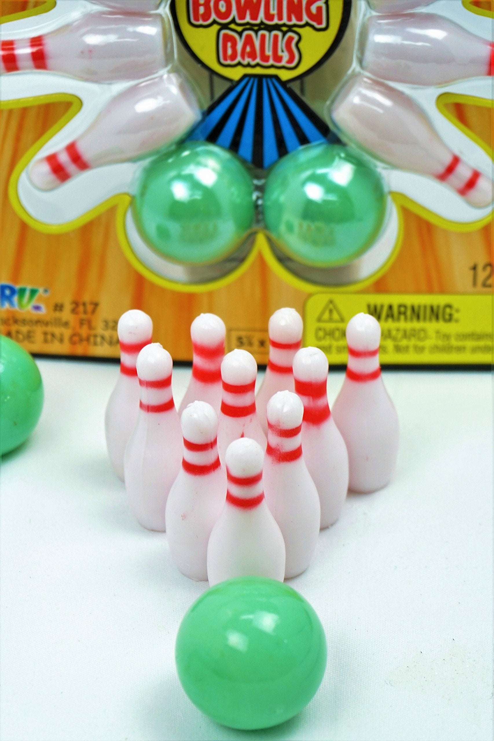 Ja-Ru Mini Bowling Toys (2 Set) Miniature Bowling Pins & Bowling Ball For Kids & Adults. Small Tabletop Games & Office Desktop T