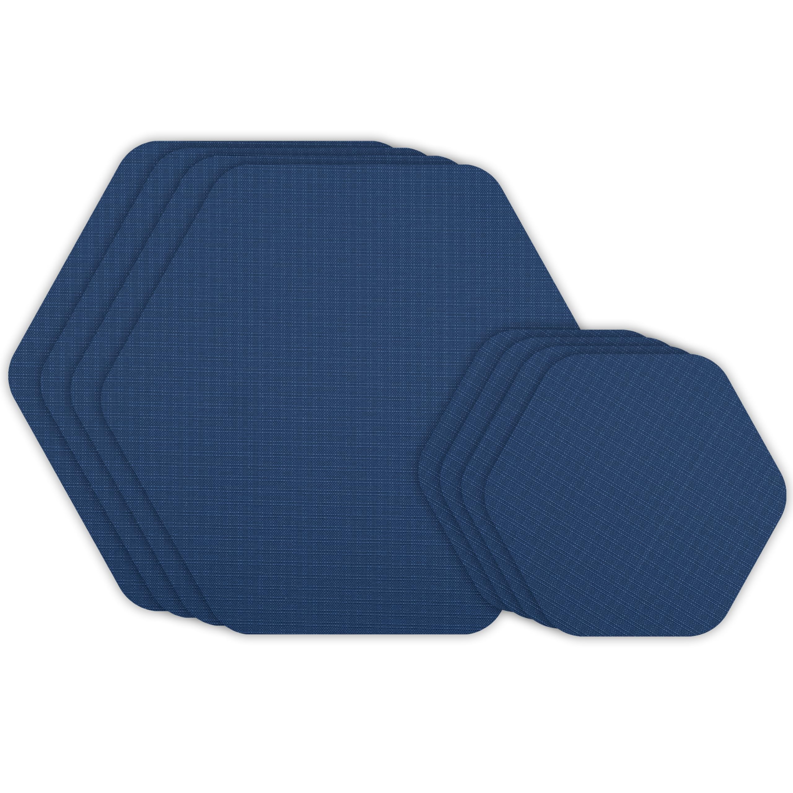 GEAR AID Tenacious Tape Hex - 2.5    & 1.5    Repair Patches (8 Patches: Four 2.5    & Four 1.5   , Blue) - Peel-and-Stick Outdo