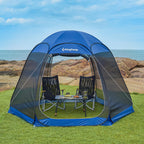 Kingcamp Pop Up Screen Tent, Camping Tent For 4-6 Person 10' X 10' Portable Screen House Room With Detachable Sunshade For Campi