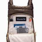 Wanderfull Original Hydrobag | Quilted Water Bottle Holder With Strap | Tote Bottle Carrier Crossbody Bag With Pockets | Carry 3