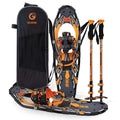 G2 30 Inches Orange Light Weight Snowshoes For Women Men Youth, Set With Trekking Poles, Tote Bag, Special Eva Padded Ratchet Bi